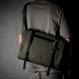 H Large Messenger Bag . Forest