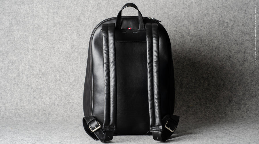 Well-Rounded Backpack . Black Coated