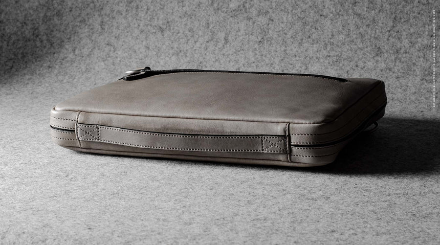 Front to Back Briefcase . Off Grey