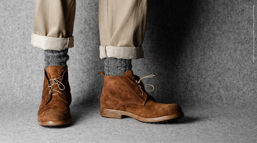 Rugged Boots . Chestnut Suede