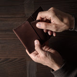 2 Trick Pony Card Wallet . Deep Brown