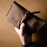 Enveloppe de laine câblée. Cacao