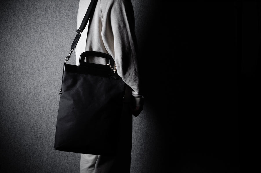 Folding Laptop Bag . Black Charcoal