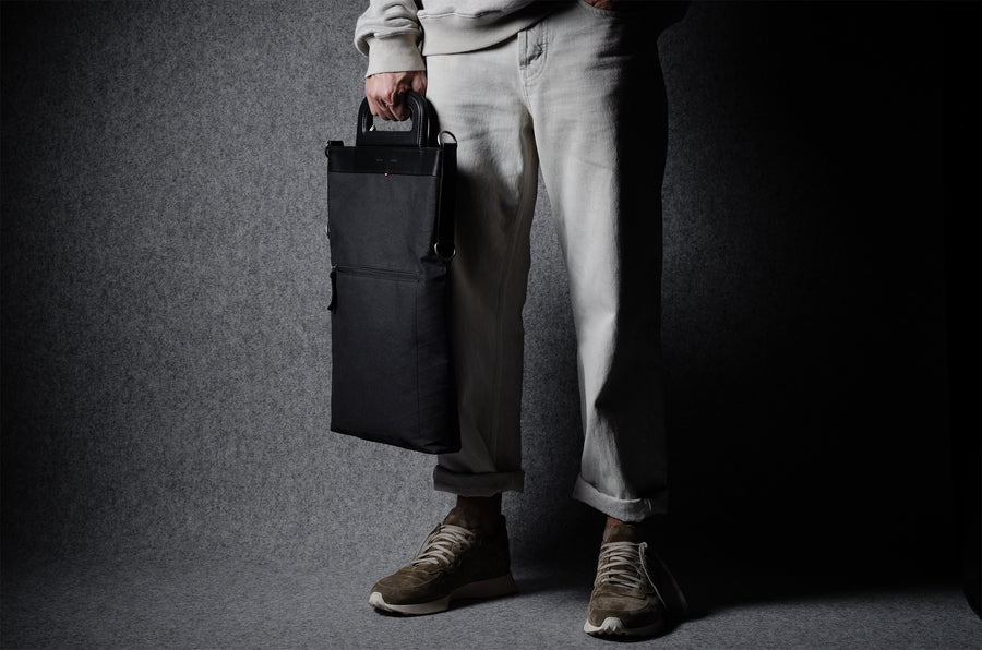 Folding Laptop Bag . Black Charcoal