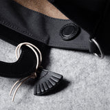 Zusammenklappbare Laptoptasche. Schwarze Kohle