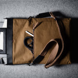 Folding Laptop Bag . Black Brownish