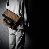 Folding Laptop Bag . Black Brownish