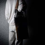 Folding Laptop Bag . Black Brownish