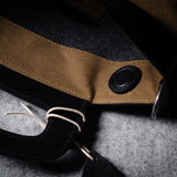Folding Laptop Bag . Black Brownish