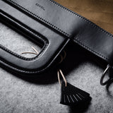 Folding Laptop Bag . Black Brownish
