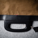 Folding Laptop Bag . Black Brownish