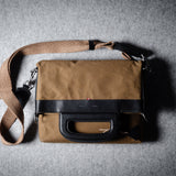 Folding Laptop Bag . Black Brownish