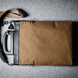 Folding Laptop Bag . Black Brownish