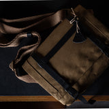H Small Messenger Bag . Black Brownish
