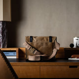 H Small Messenger Bag . Black Brownish