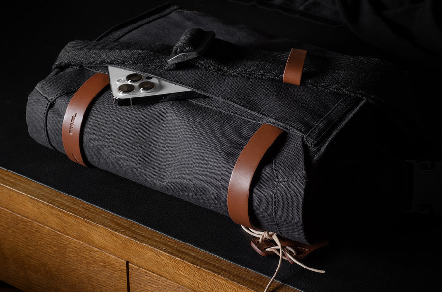 Little Messenger Bag in Leather with Graphite Colored Hardware