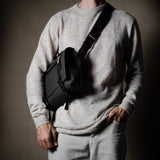 H Small Messenger Bag . Black Charcoal