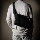 H Small Messenger Bag . Black Charcoal