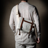 H Small Messenger Bag . Classic Natural