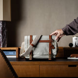 H Small Messenger Bag . Classic Natural