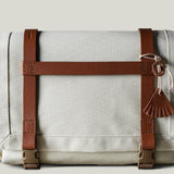 H Small Messenger Bag . Classic Natural