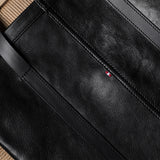 Sac à livres en cuir Poet. Charbon