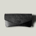 Black leather glasses case