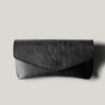 Black leather glasses case
