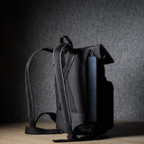 Roll-Top Backpack . Black Charcoal