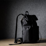 Roll-Top Backpack . Black Charcoal