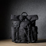 Roll-Top Backpack . Black Charcoal
