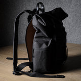 Roll-Top Backpack . Black Charcoal