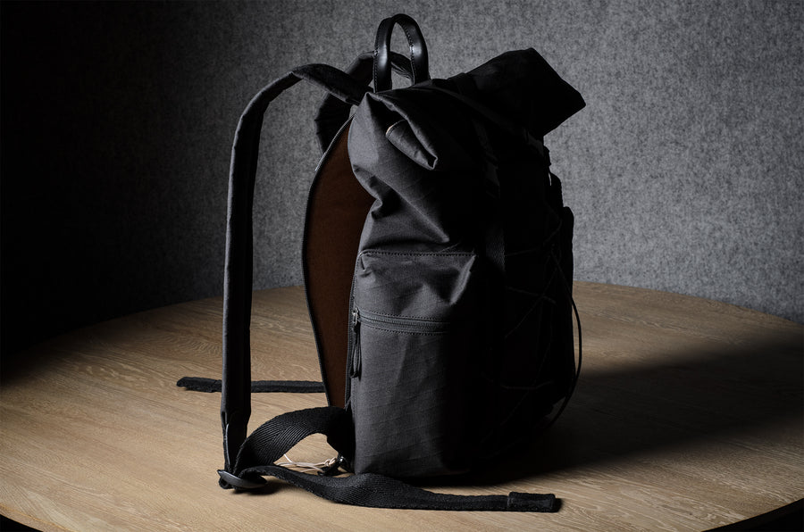 Roll-Top Backpack . Black Charcoal
