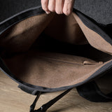 Roll-Top Backpack . Black Charcoal