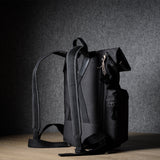 Roll-Top Backpack . Black Charcoal