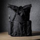 Roll-Top Backpack . Black Charcoal