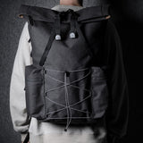 Roll-Top Backpack . Black Charcoal