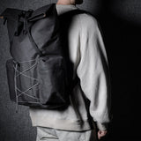Roll-Top Backpack . Black Charcoal