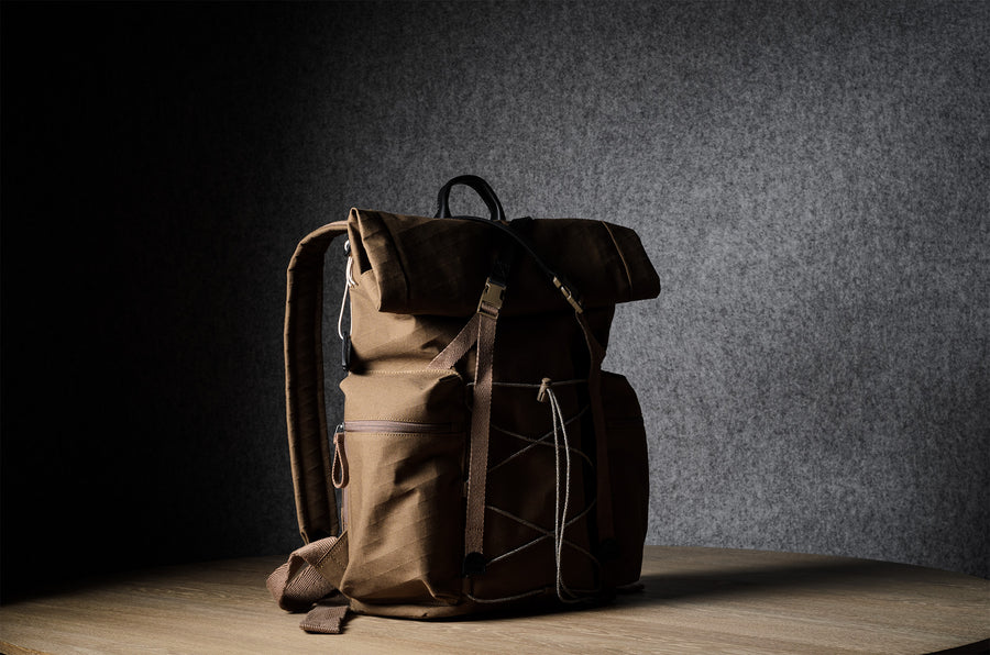 Roll-Top Rucksack . Brownish