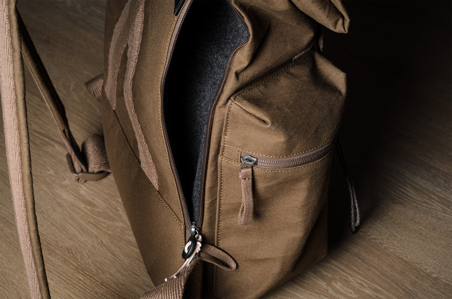 Roll-Top Rucksack . Brownish