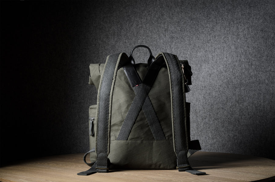 Roll-Top Backpack  . Black Forest