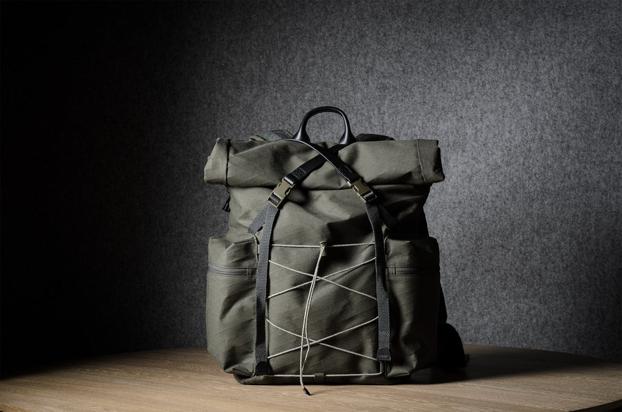 Roll-Top Backpack  . Black Forest