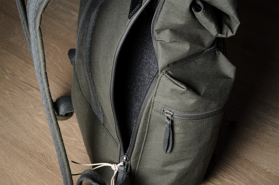 Roll-Top Backpack  . Black Forest