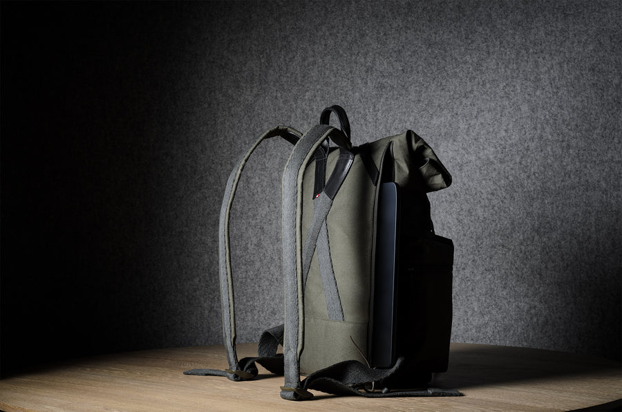 Roll-Top Backpack  . Black Forest