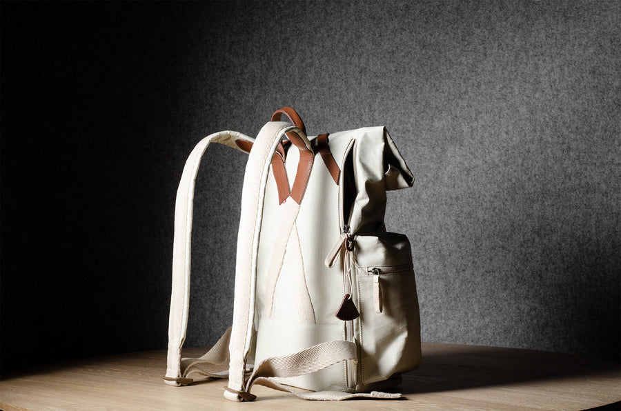 Roll-Top Backpack . Classic Natural