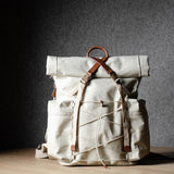 Rolltop-Rucksack. Klassisch natürlich