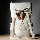 Rolltop-Rucksack. Klassisch natürlich