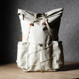 Rolltop-Rucksack. Klassisch natürlich