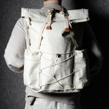 Rolltop-Rucksack. Klassisch natürlich