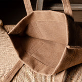 Sac fourre-tout large en laine Signature. Cacao